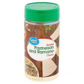 Great Value Grated Parmesan and Romano Cheese, 8 oz
