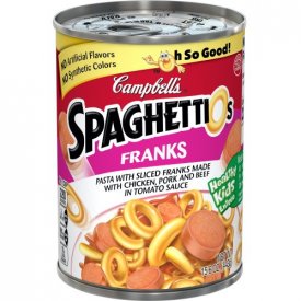 Campbell's SpaghettiOs Canned Pasta with Franks, 15.6 oz.