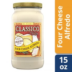 Classico Four Cheese Alfredo Pasta Sauce, 15 Ounce Jar