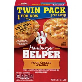 Hamburger Helper Four Cheese Lasagna Twin Pack, 11.4 oz Box