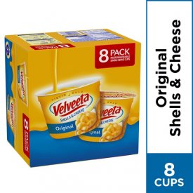 Velveeta Original Shells & Cheese Microwavable Cups, 8 Count Box