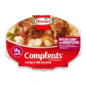 Hormel Compleats Meatloaf & Gravy with Mashed Potatoes, 9 Ounce