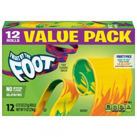 Fruit Snacks Fruit by the Foot Variety Snack Pack 12 Rolls