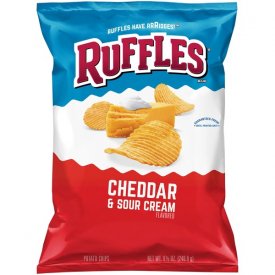 Ruffles Cheddar & Sour Cream Flavored Potato Chips, 8.5 Oz.