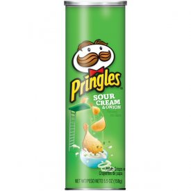 Pringles Sour Cream & Onion Potato Crisps Chips, 5.96 Oz.