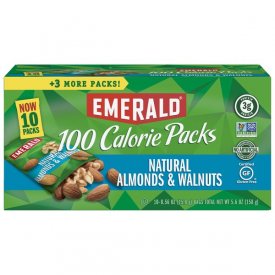 Emerald Nuts Natural Walnuts and Almonds, 100 Calorie Packs, 10 Ct