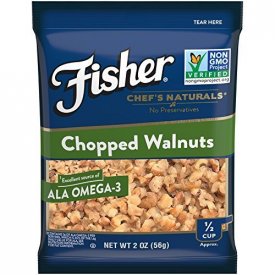 Fisher Chopped Walnuts, No Preservatives, Non-GMO, Heart Healthy, 2oz