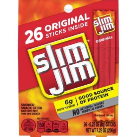 Slim Jim Original Smoked Snack Stick, 0.28 Oz., 26 Count