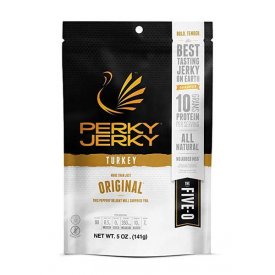 Perky Jerky All Natural Gluten-Free Original Turkey Jerky, 5 Oz.