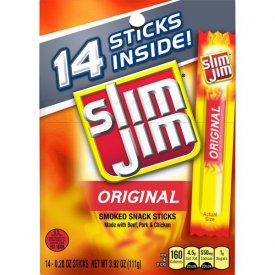 Slim Jim Original Smoked Snack Stick, 0.28 Oz., 14 Count