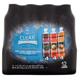 Clear American Ice Sparkling Water Variety Pack, 17 Fl. Oz., 12 Count