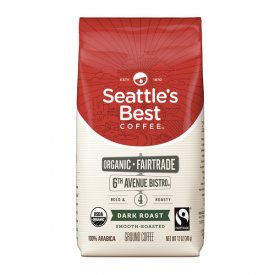 Seattle's Best Coffee 6th Avenue Bistro (Previously Signature Blend No. 4) Fair Trade Organic Dark Roast Ground Coffee, 12-Ounce Bag