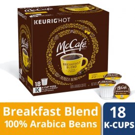 McCafe Breakfast Blend Coffee K-Cup Pods, Caffeinated, 18 ct - 6.2 oz Box