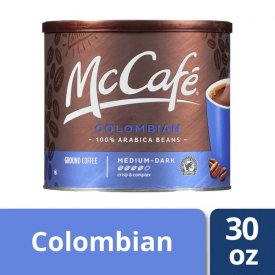 McCafe Colombian Ground Coffee, Caffeinated, 30 Ounce Can