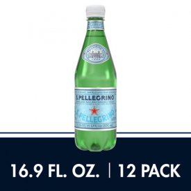 S.Pellegrino Sparkling Natural Mineral Water, 16.9 fl oz. Plastic Bottles (12 Count)