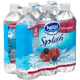 Nestle Splash Wild Berry Flavored Water, 16.9 Fl. Oz., 6 Count