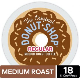 The Original Donut Shop Regular Coffee, Keurig K-Cup Pod, Medium Roast, 18ct