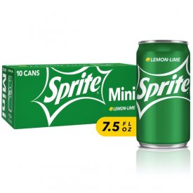 Sprite Mini Can Soda, Lemon-Lime, 7.5 Fl Oz, 10 Count