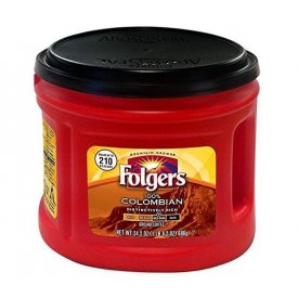Folgers 100% Colombian, Medium-Dark Roast Ground Coffee, 24.2-Ounce