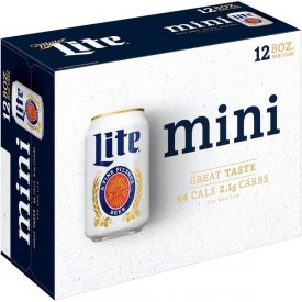 Miller Lite Beer, American Lager, 12 Pack, 8 fl. oz. Cans, 4.2% ABV