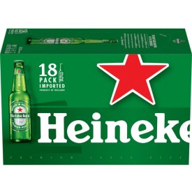 Heineken Lager, 18 pack, 12 fl oz bottles
