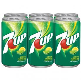 7UP Caffeine-Free Lemon Lime Flavored Soda, 7.5 Fl. Oz., 6 Count