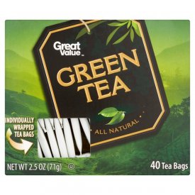 Great Value Green Tea, Tea Bags, 40 Ct