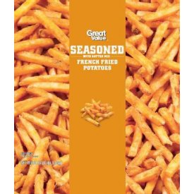 Great Value Frozen Seasoned French Fried Potatoes, 64 oz