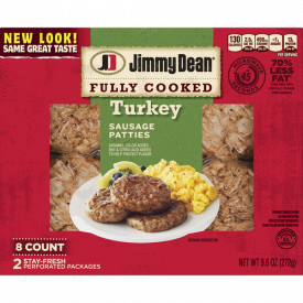 Jimmy Dean Fully Cooked Turkey Sausage Patties, 9.6 Oz., 8 Count
