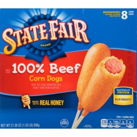 State Fair® 100% Beef Corn Dogs, 8 Count (Frozen)