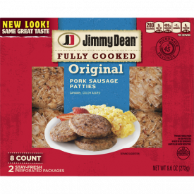 Jimmy Dean Original Fully Cooked Pork Sausage Patties, 9.6 Oz., 8 Count