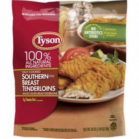 Tyson® Fully Cooked Southern Style Frozen Chicken Tenders, 25 oz.