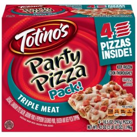 Totino's Triple Meat Party Pizza Box 4 - 10.5 oz Pizzas