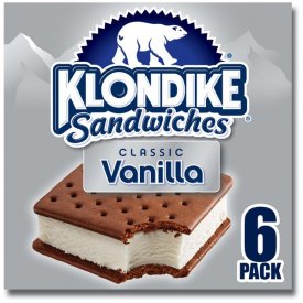 Klondike Classic Vanilla Ice Cream Sandwiches, 6 ct