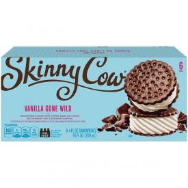 SKINNY COW, Vanilla Gone Wild Low Fat Ice Cream Sandwiches, 6 Ct. Box