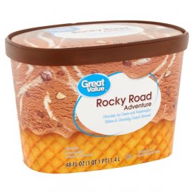 Great Value Rocky Road Ice Cream, 48 oz