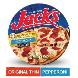 JACK'S Original Thin Crust Pepperoni Frozen Pizza 14.3 oz.