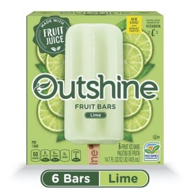 OUTSHINE Lime Frozen Fruit Bars, 6 Ct. Box | Gluten Free | Non GMO