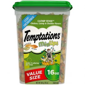 TEMPTATIONS MixUps Cat Treats Catnip Fever Flavor, 16 oz. Tub (Value Size)