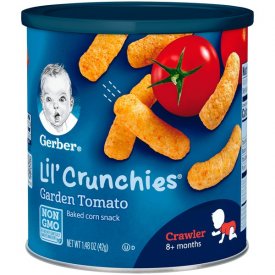 Gerber Lil' Crunchies Baked Corn Snack, Garden Tomato, 1.48 oz.