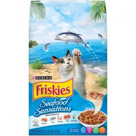 Friskies Seafood Sensations Adult Dry Cat Food, 3.15 lb