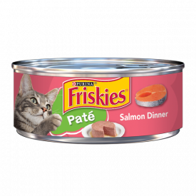 Friskies Pate Wet Cat Food, Salmon Dinner - 5.5 oz. Can