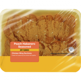 Freshness Guaranteed Peach Habanero Seasoned Chicken Wings, 1.6-1.8 lb