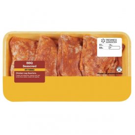 Freshness Guaranteed BBQ Seasoned Chicken Leg Quarters, 2.9-4.3 lb