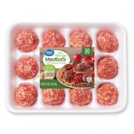 Great Value Italian Style with Parmesan Cheese Pork Meatball, 12 Count, 1 lb