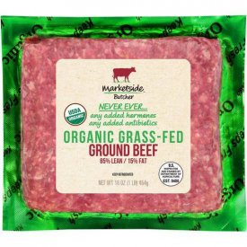 Marketside Organic Grass-Fed 85% Lean/15% Fat, Ground Beef, 1 lb