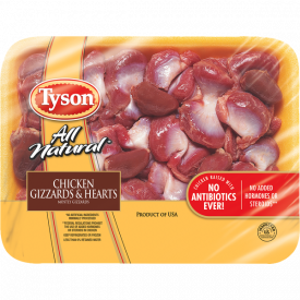 Tyson&reg; All Natural Chicken Gizzards & Hearts, 1.0-1.6 lbs