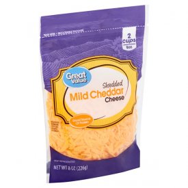 Great Value Shredded Mild Cheddar Cheese, 8 oz