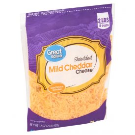 Great Value Shredded Mild Cheddar Cheese, 32 oz