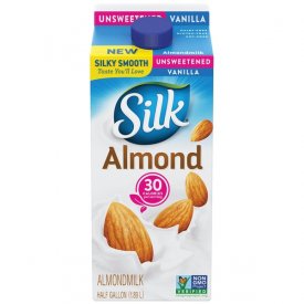 Silk Unsweetened Vanilla Almondmilk, Half Gallon